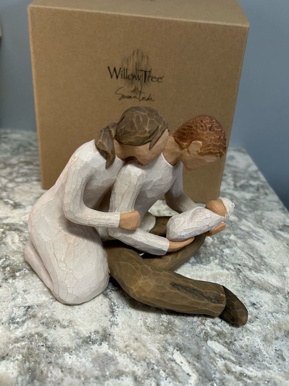 Willow Tree Natural Kraft Box with 'New Life' Label - Brown